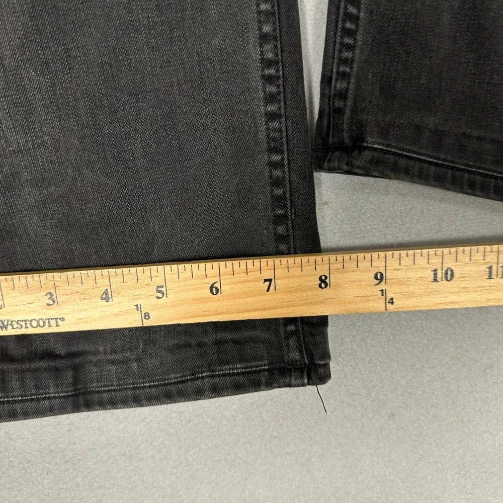 Robert Graham Classic Yates Jeans Mens 36 Black Straight Leg Stretch Denim Pants